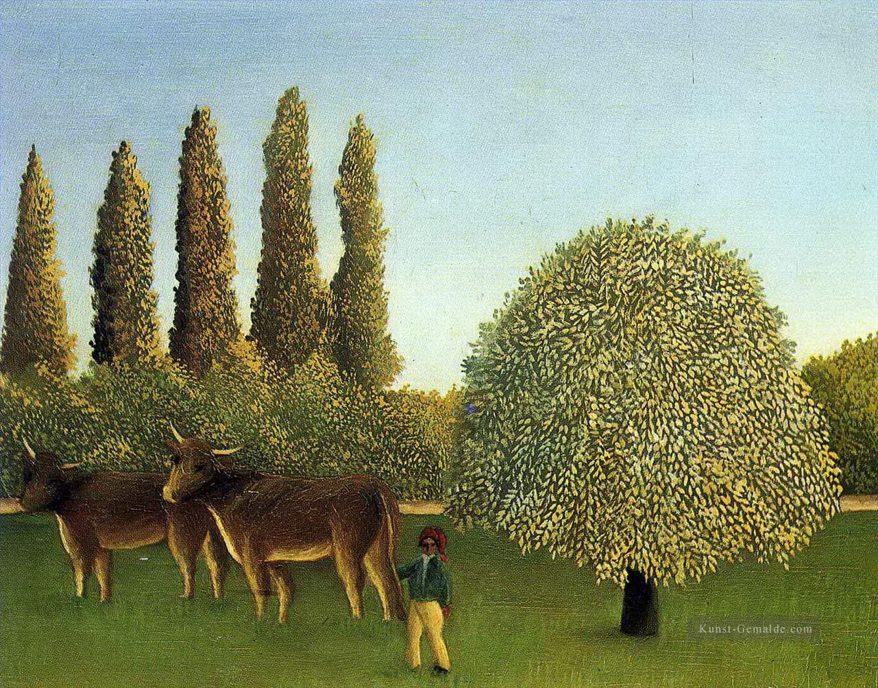 In den Feldern 1910 Henri Rousseau Post Impressionismus Naive Primitivismus Ölgemälde